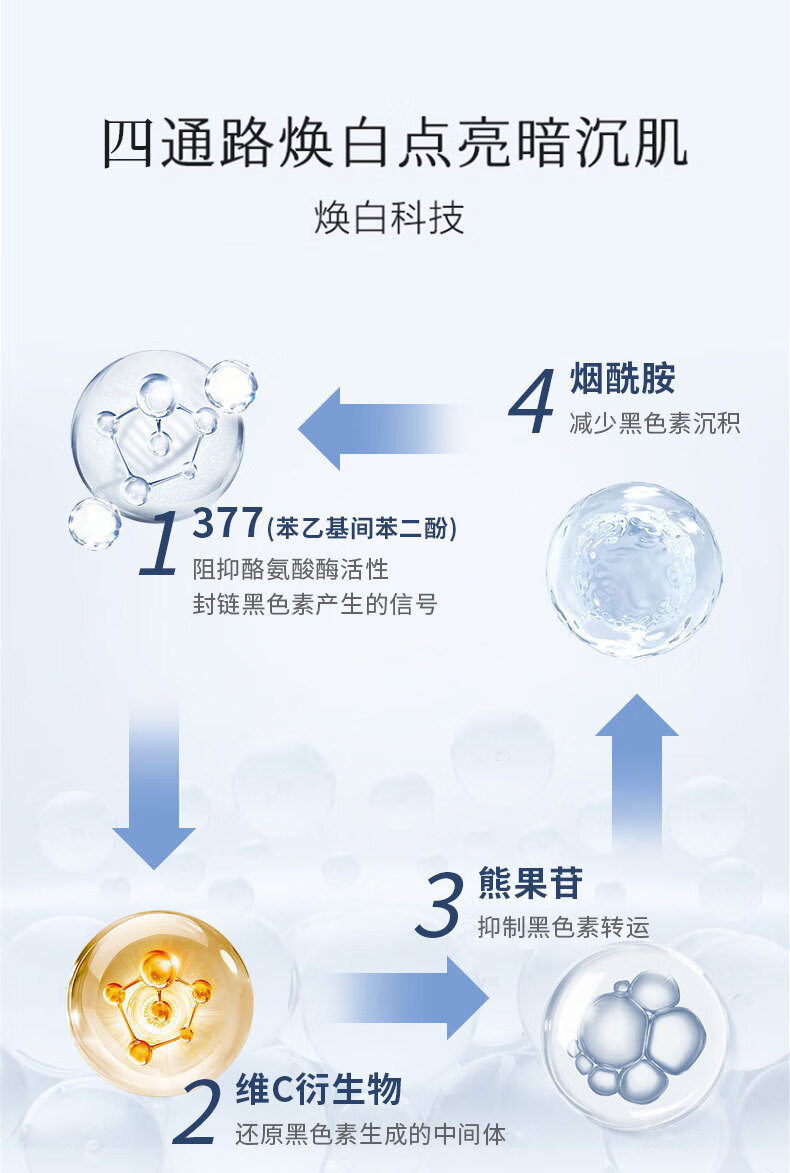 UNIO377美白面霜淡斑淡化痘印黑色素改善暗沉提亮肤色补水保湿滋润50g