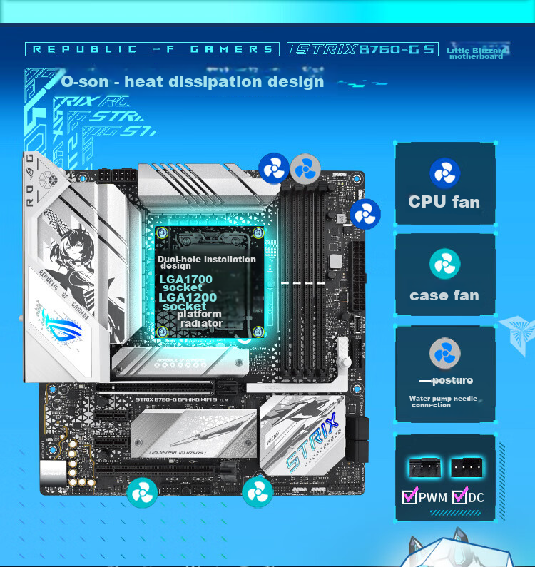 Материнская плата ROG STRIX B760-G GAMING WIFI S, поддержка DDR5, процессоров 14700K/14600KF (Intel B760/LGA 1700)