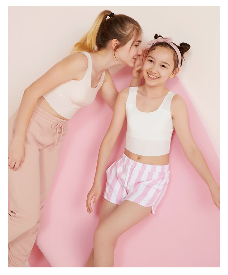 Aimer kids Комплект из 2-х трусов-шорт для девочек, модель AJ111242, цвет светло-розовый, размер 160