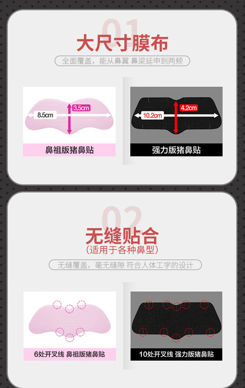 惑丽客惑丽客（Holika Holika）去黑头猪鼻贴加强版7g*10 祛黑头三部曲去粉刺细致毛孔鼻膜韩国