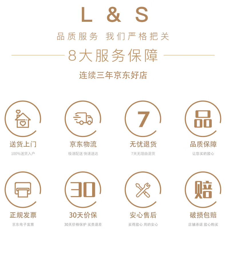 【京选优品】L&S穿衣镜子全身镜落地试衣镜服装店家用实木落地镜子 升级款-白金花纹150*50cm