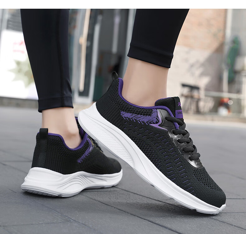 Женские кроссовки Shuangxingbate, весна-осень, сетчатый верх Flyknit, удобные, легкие, дышащие, повседневные, амортизирующие, износостойкие, для бега и путешествий