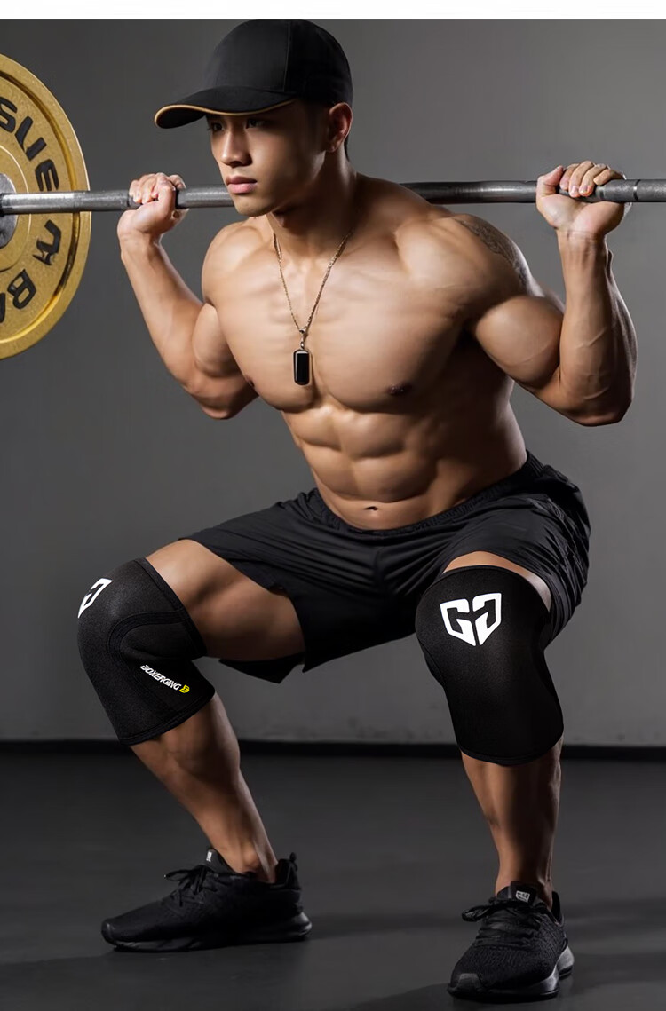 Наколенники GINGPAI SPORT для фитнеса, пауэрлифтинга и тяжелой атлетики, профессиональная защита колена, размер M, черный