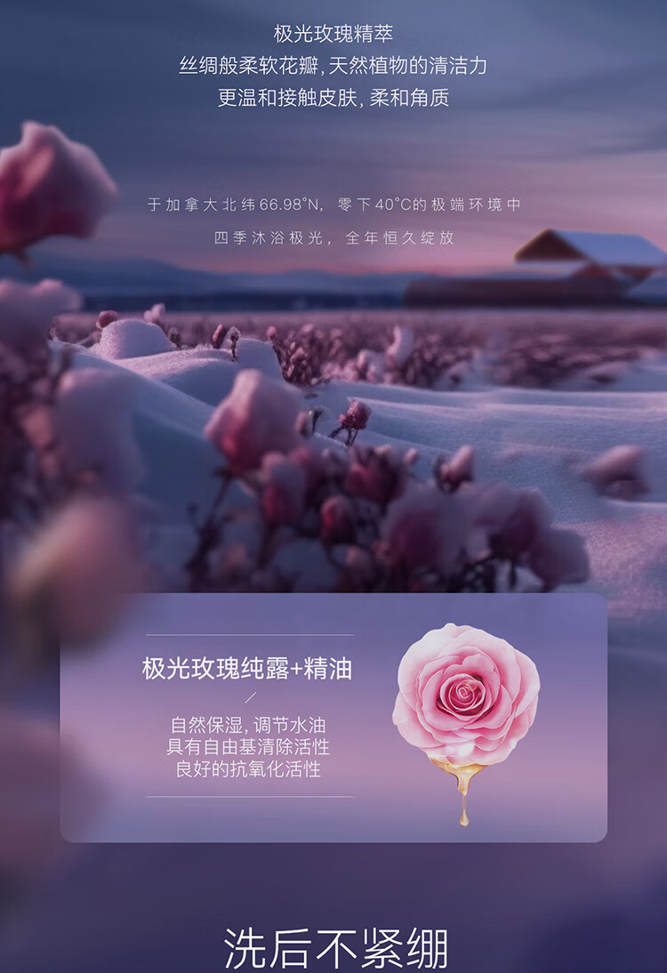阿芙（AFU）极光玫瑰温和洁面霜150g 深层清洁温和养肤氨基酸洁面泥膜送礼物