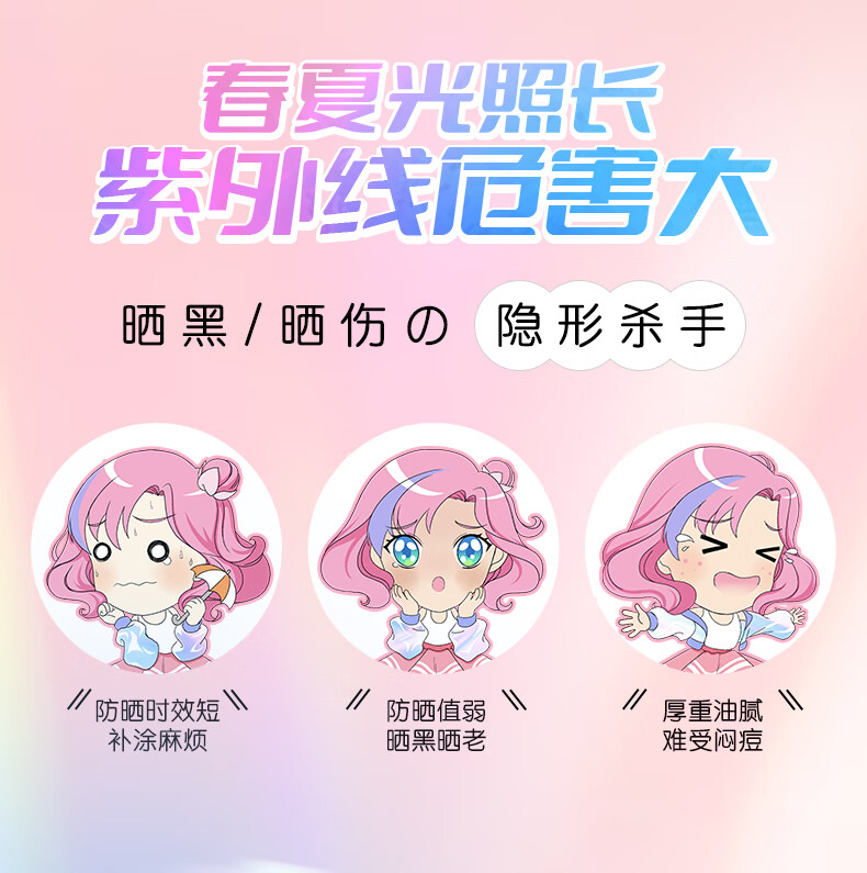 娜丽丝（Naris up）防晒喷雾140ml*2瓶 隔离耐汗清爽保湿亮肤SPF50 PA++++