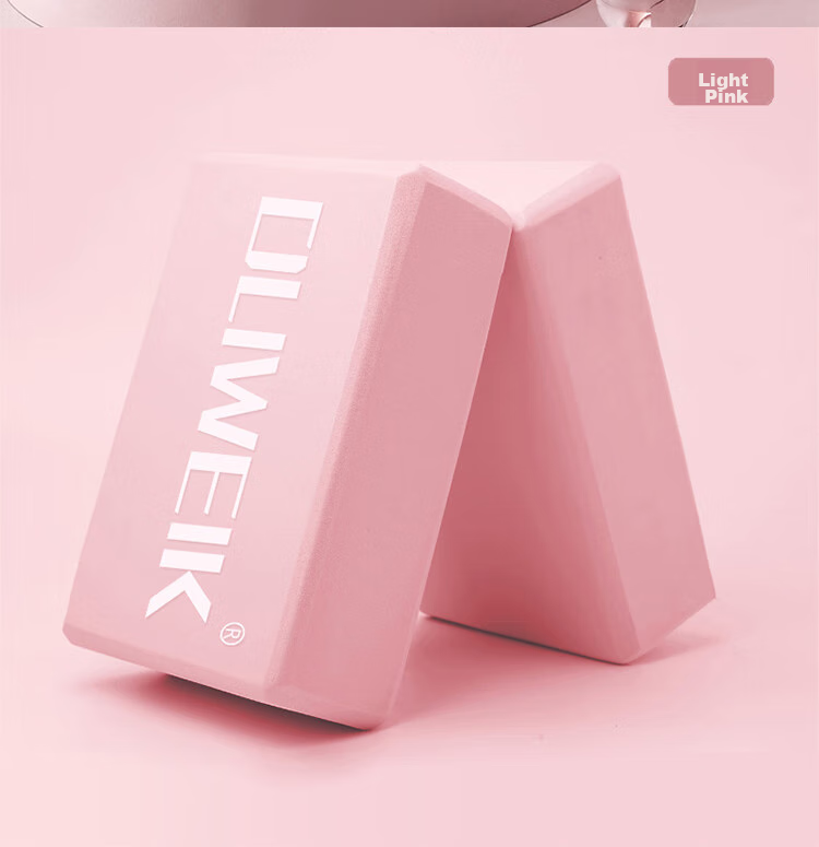 Набор из двух блоков для йоги Duweike, легкий, нескользящий, из EVA, цвет "skin pink"