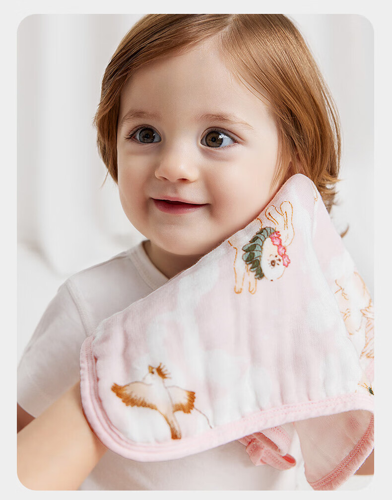 Детские пеленки Babycare из чистого хлопка, 6-слойные, размер 30x30 см, цвет "Гавайское небо" (5 шт.)