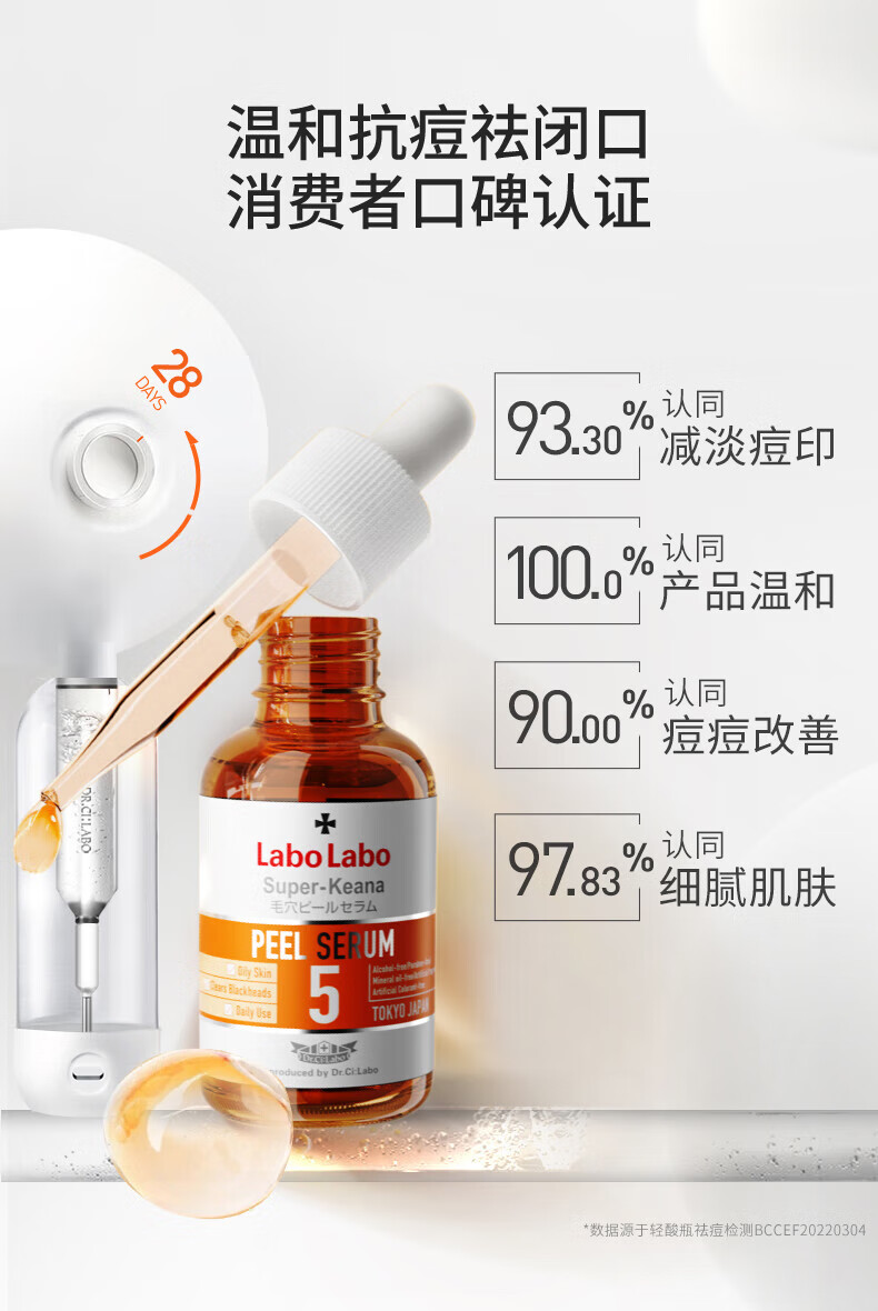 城野医生轻酸瓶5%果酸精华原液30ml 杏仁酸改善角质黑头男女护肤品