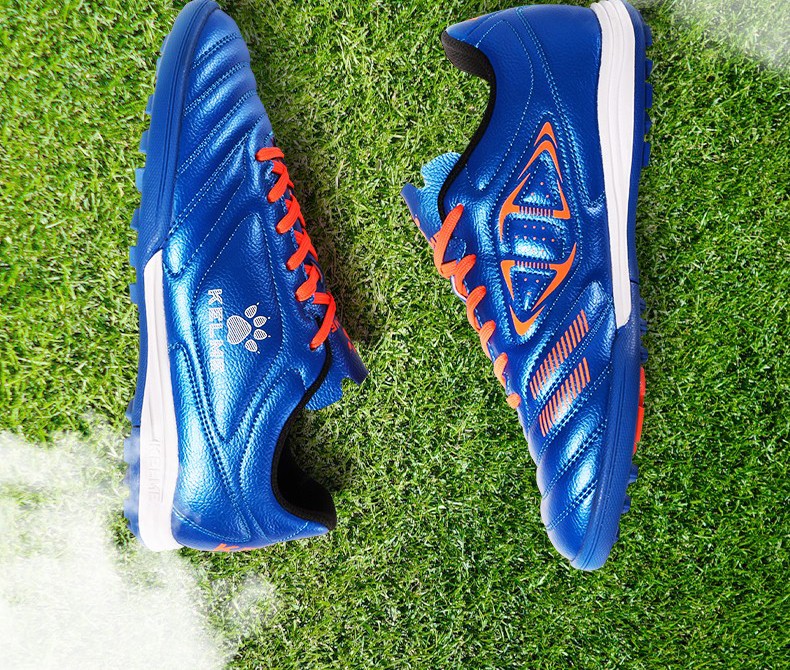 Футбольные бутсы KELME для мужчин, модель Competition TF, для искусственного газона, дышащие, нескользящие, для студентов, флуоресцентный желтый/королевский синий, размер 40