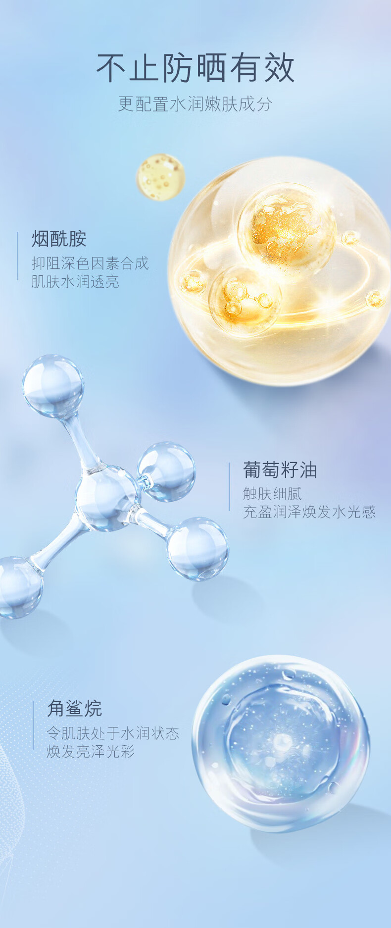 蓝尼芳可（LANNIFANGKE）防晒霜面部水润养肤防晒霜乳50g SPF50+	