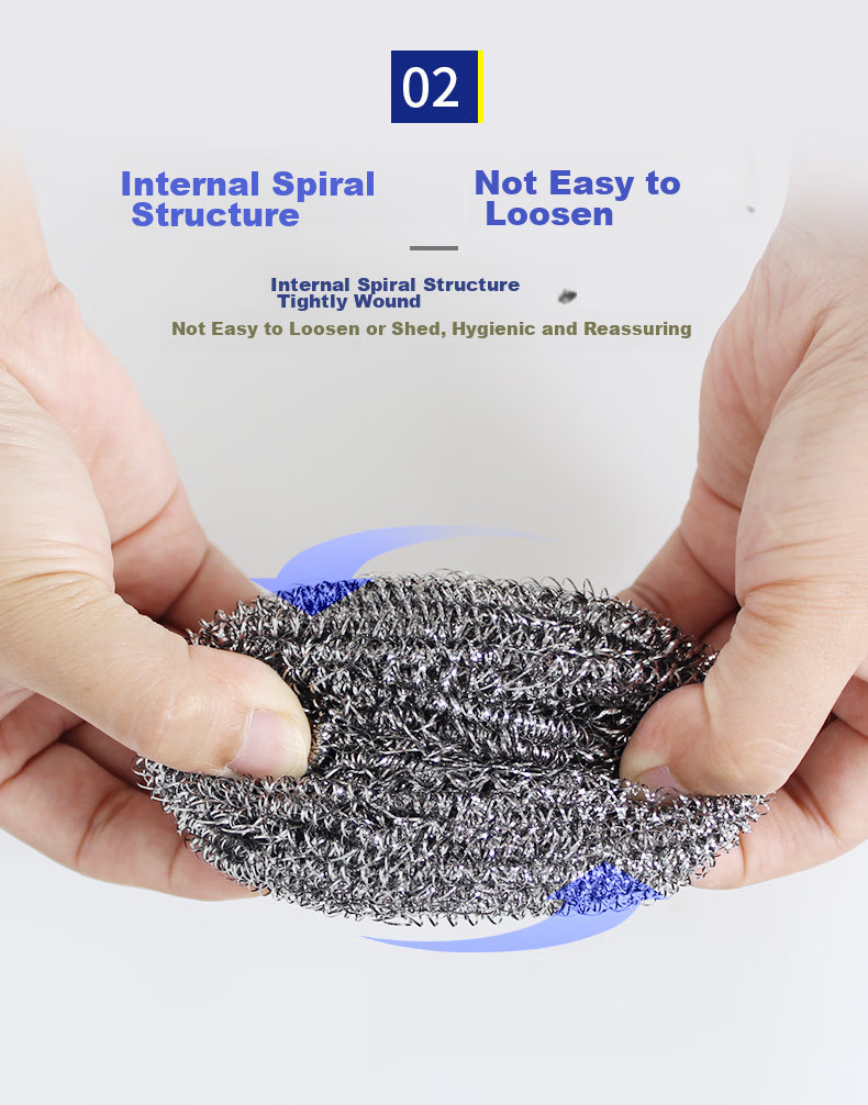 Yessel Steel Wool Scrubbers, 40 Count, Commercial Use, Degreasing, Low Shedding, Stainless Steel Metal Cleaning Balls, Kitchen Dishwashing Brush for Pots And Pans