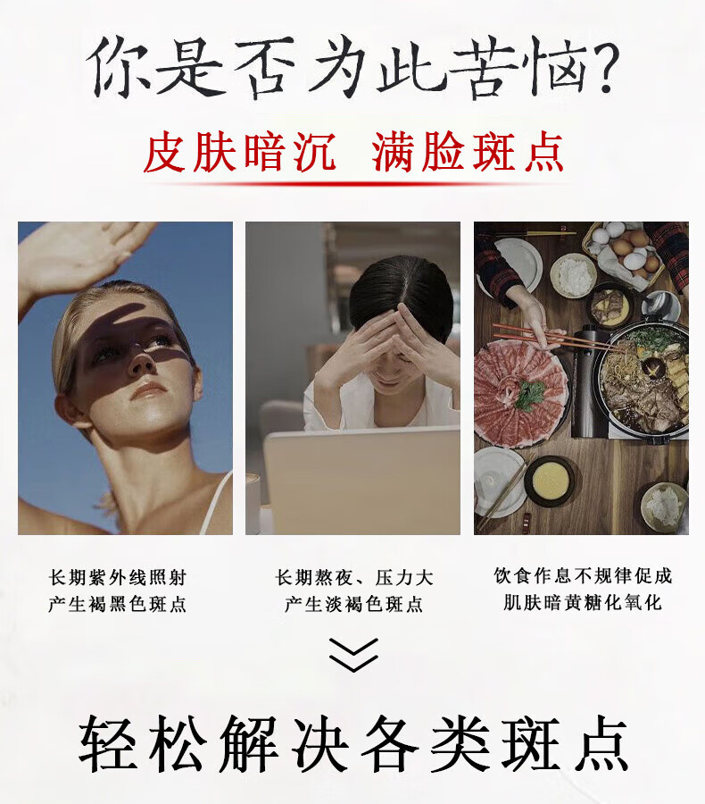 广药白云山祛斑霜美白去斑淡化黑色素溶斑霜30g
