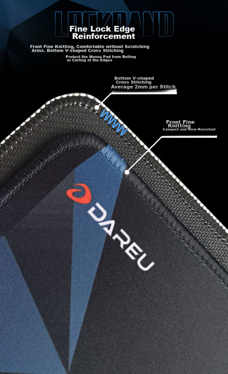 Игровой коврик для мыши DAREU Space, большой, гладкий, утолщенный, с замком по краю, для компьютера и офиса, 1200x600x4 мм