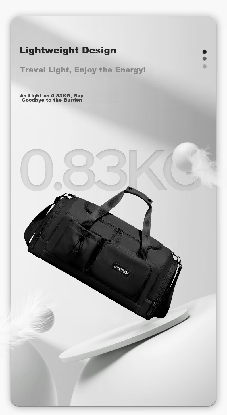 Дорожная сумка VICTORIATOURIST V7058, короткие поездки, деловой портфель, сумка для спортзала, разделение на сухое и влажное, большая вместимость