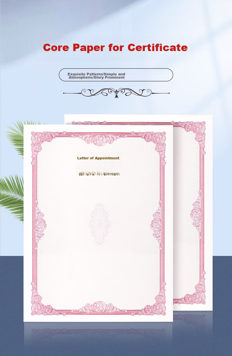Befon A4 Appointment Letter Inner Pages, Certificate of Appointment Award Certificate Inner Pages, Company Employment Certificate, Printable A4 Paper Inner Pages, Office Stationery, 10 Sheets 0365