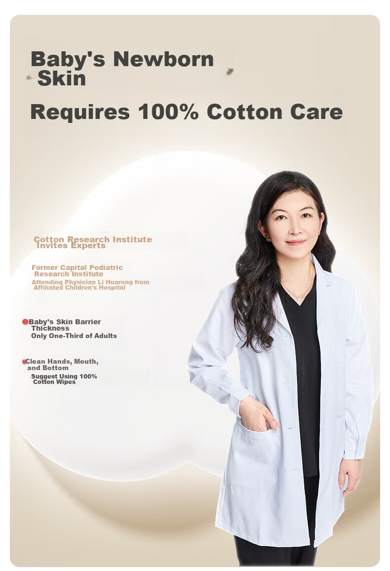 Влажные салфетки PurCotton для малышей, 140 шт., 1 упаковка, мягкие, 100% хлопок, увеличенный размер, утолщенные, с подвесным дизайном.