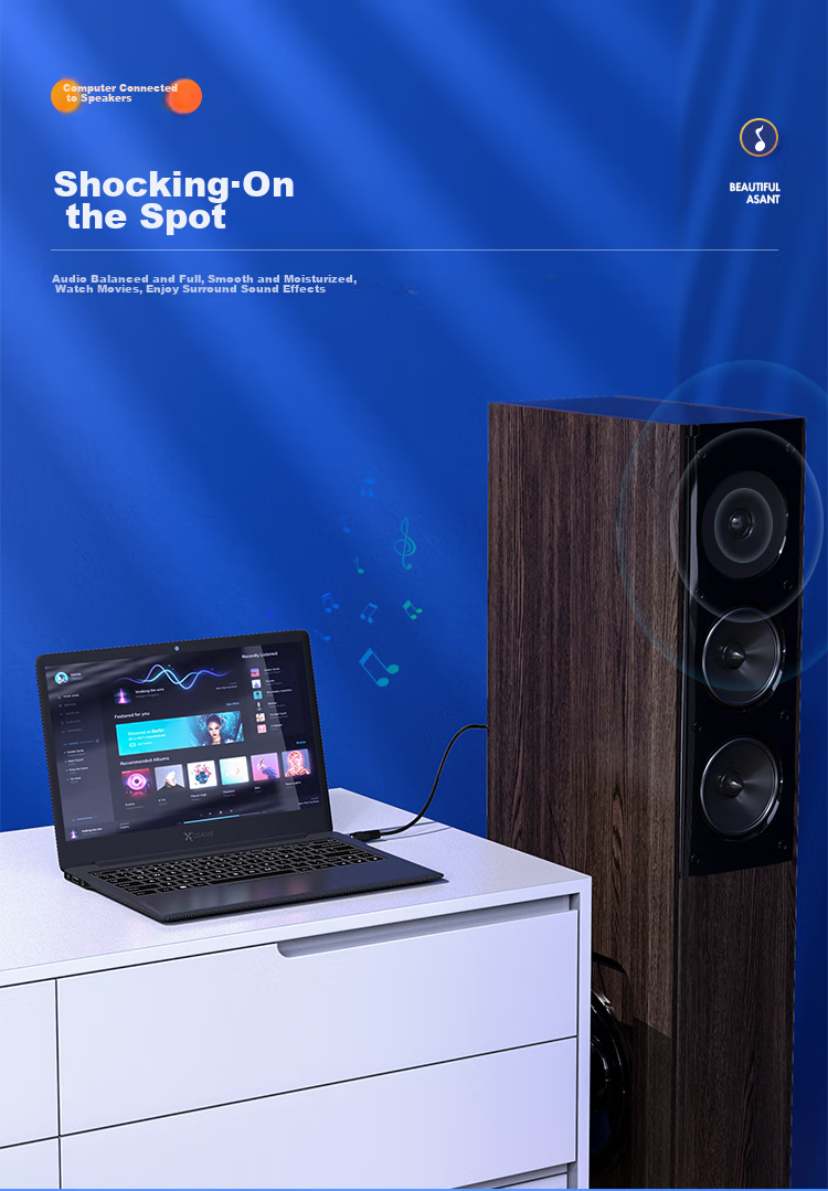 Аудиокабель UNITEK 3.5 мм - 2 RCA, 1.5 метра, Y-C904