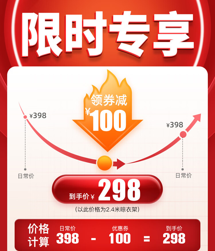 【免费包安装】南极人升降晾衣架手摇阳台晾衣杆室内手动晒衣架折叠凉衣架晒被子神器 银色三杆【新升级+加筋被杆】 2.0米+晒被杆+10个衣架
