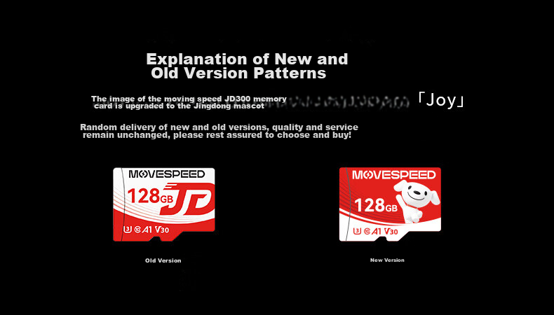 Карта памяти MOVE SPEED JOY Co-Branded 128GB TF (MicroSD) U3 V30 A1C10 для смартфонов, планшетов, видеорегистраторов, камер наблюдения и игровых приставок