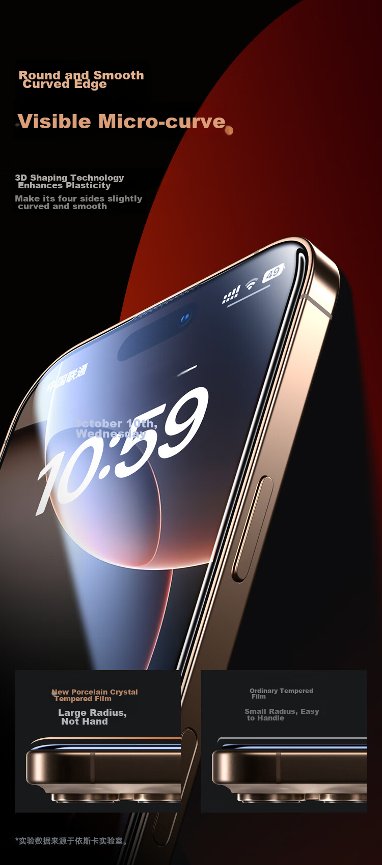 Защитное стекло Yisika для iPhone 16 Pro Max, закаленное, противоударное, антиотпечатки, HD, 2 шт. + набор инструментов