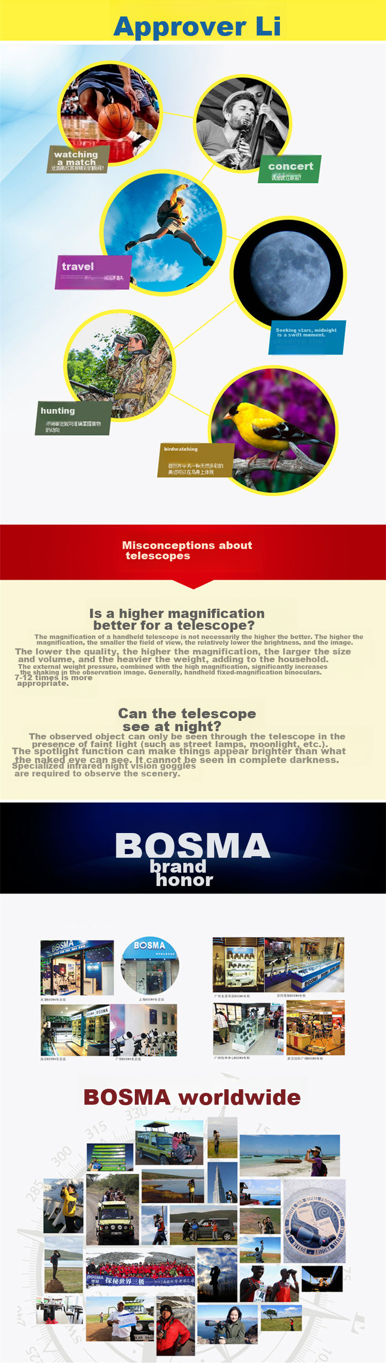 Бинокль BOSMA Hunter II 10x50, увеличение 10x, диаметр объектива 50 мм, призмы BaK4, многослойное покрытие, черный