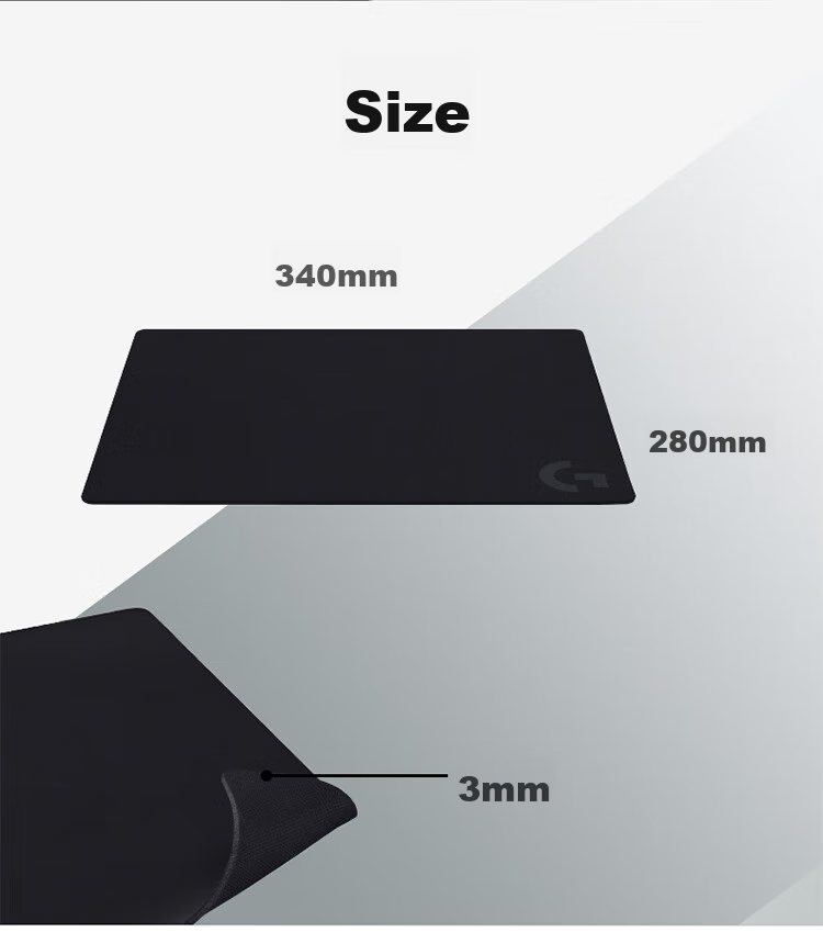 Игровой коврик G G440 Hard Gaming Mouse Pad, полиэтилен, 34.5x31.5 см, черный