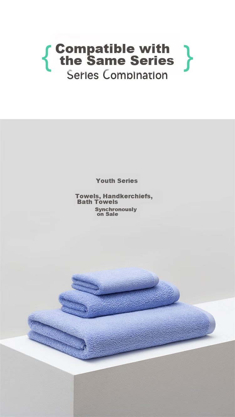 A-Life Pure Cotton Face Towel, Class A Soft Household Small Towel, Absorbent And Breathable, for Wiping Face And Drool, Blue