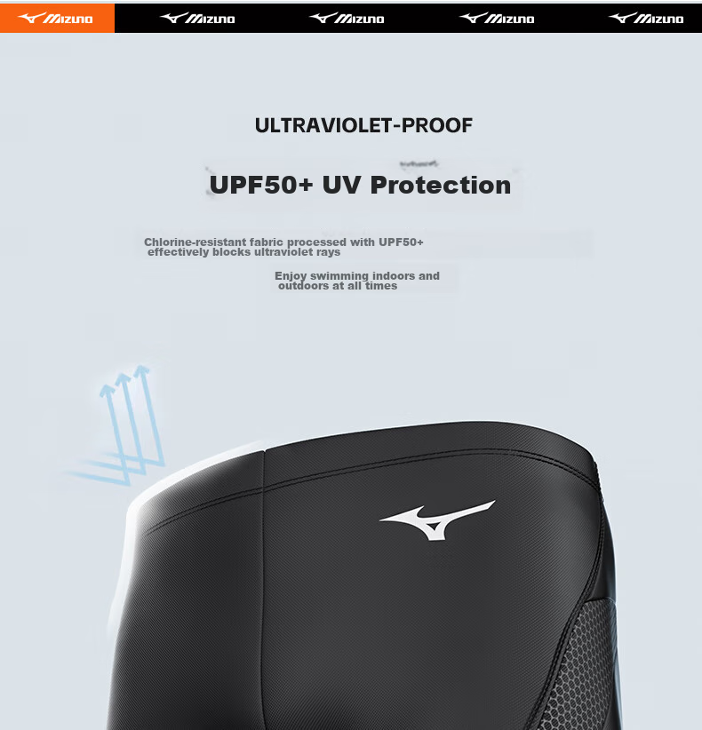 Мужские плавки MIZUNO B1131, профессиональные, быстросохнущие, хлоростойкие, черные, размер L