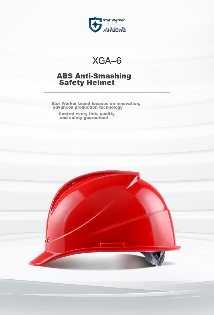 Защитная каска XINGGONG XGA-6, ABS, желтая, для строительства, электромонтажных работ, защиты от ударов и проколов