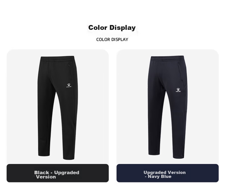 Мужские спортивные штаны KELME, трикотажные брюки для футбола, весна-осень, повседневные тренировочные брюки, зауженный крой, черные, размер M