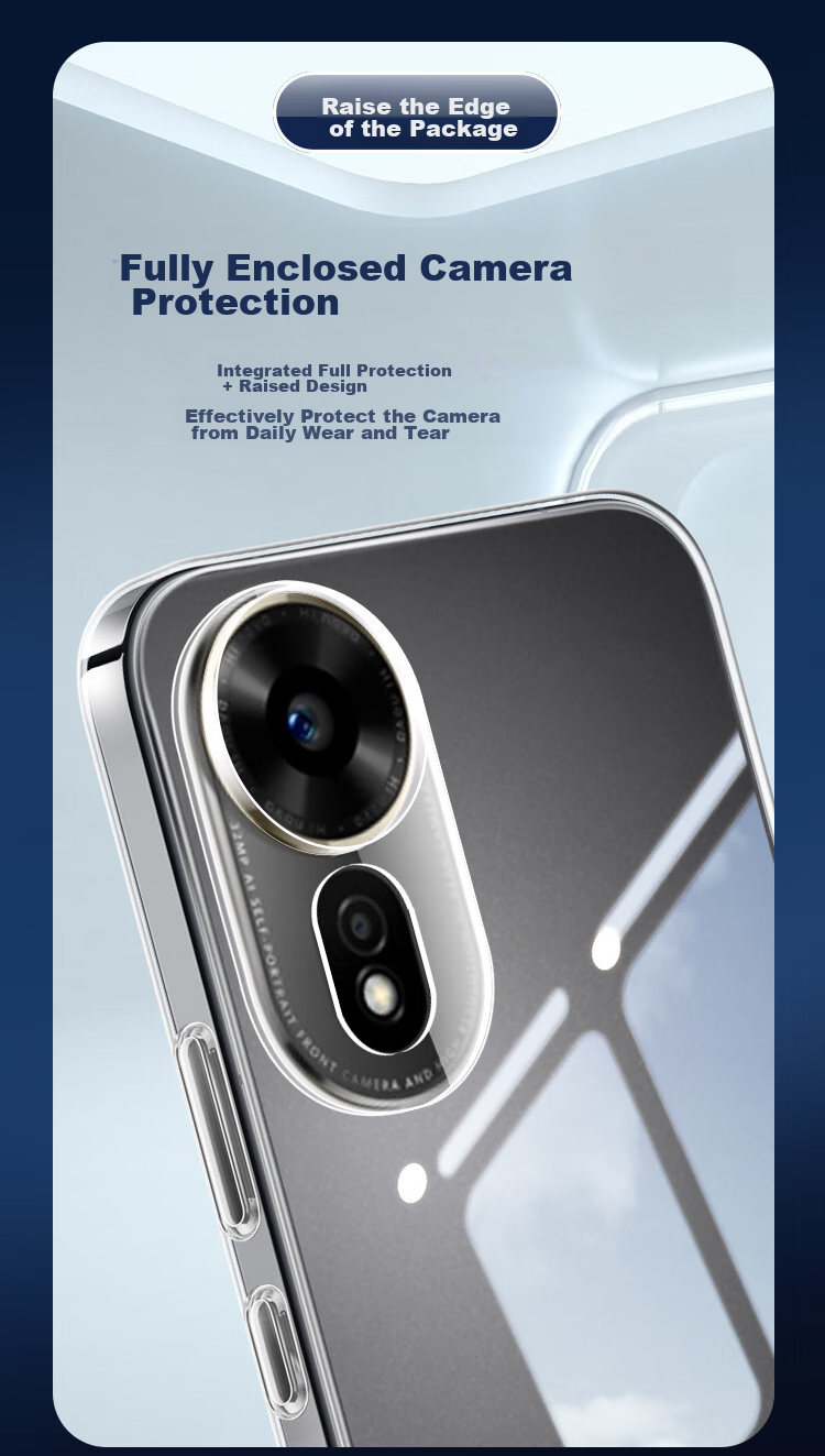 Чехол Freeson для Huawei Hi Nova 12 SE, противоударный, прозрачный, с кольцом-держателем и ремешком