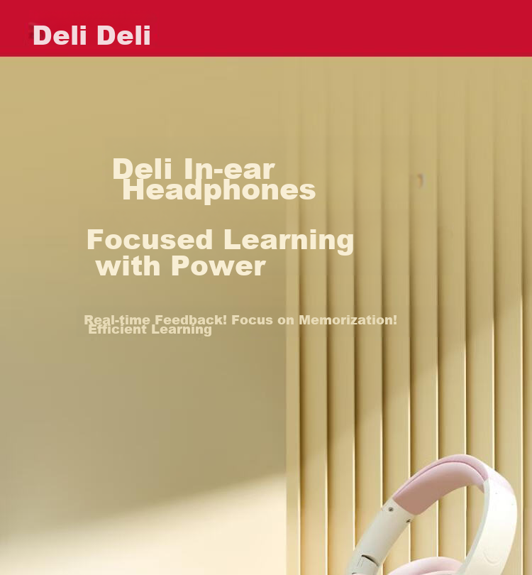 Детские наушники Deli LT600, Bluetooth 5.3, для детей, розовые, с микрофоном, для обучения и прослушивания музыки