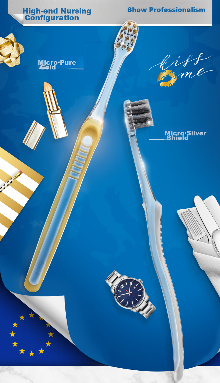 Зубная щетка Oral-B Micro-Silver, защита десен, антибактериальная, ультрамягкие щетинки, 2 шт.