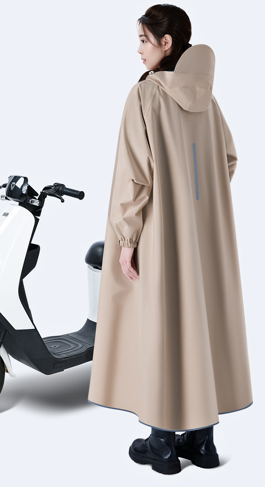 Дождевик Zhengyu Electric Bicycle, раздельный дизайн для человека и транспортного средства, полная защита от сильного дождя, длинный цельный костюм для мужчин и женщин, увеличенный одноместный пончо с рукавами
