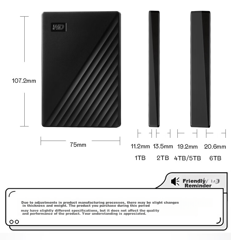 Портативный жесткий диск Western Digital My Passport, 4 ТБ, USB 3.0, черный
