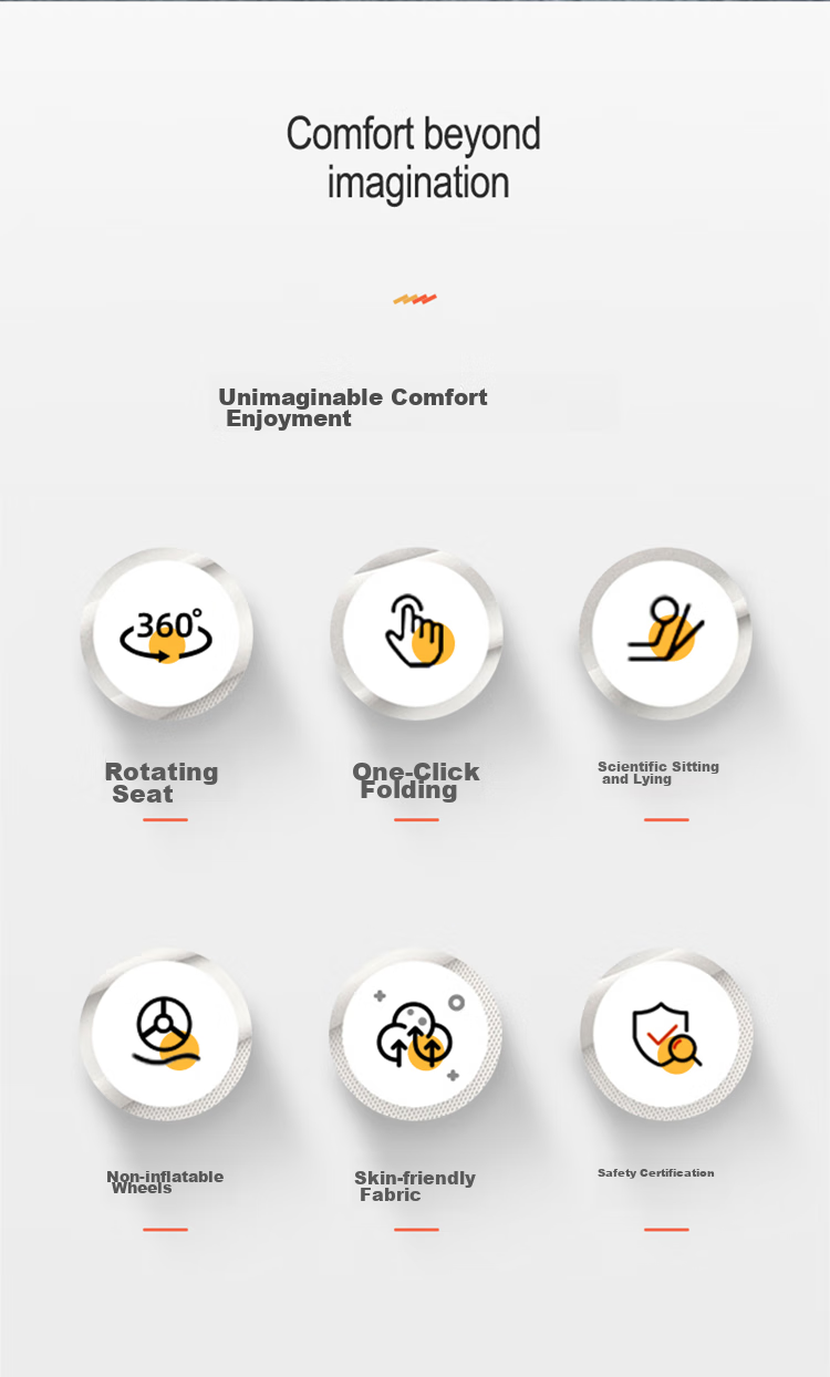 Детский трехколесный велосипед BABYJOEY Knight TT56 Aurora Beidou, складной, с родительской ручкой, корзиной и козырьком, для детей от 1 до 5 лет