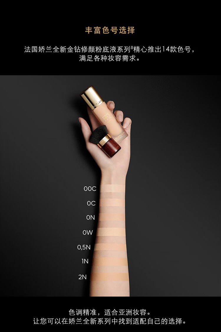 娇兰（Guerlain）【张天爱同款】全新金钻修颜粉底液（哑光）0.5N 35ml 生日礼物女