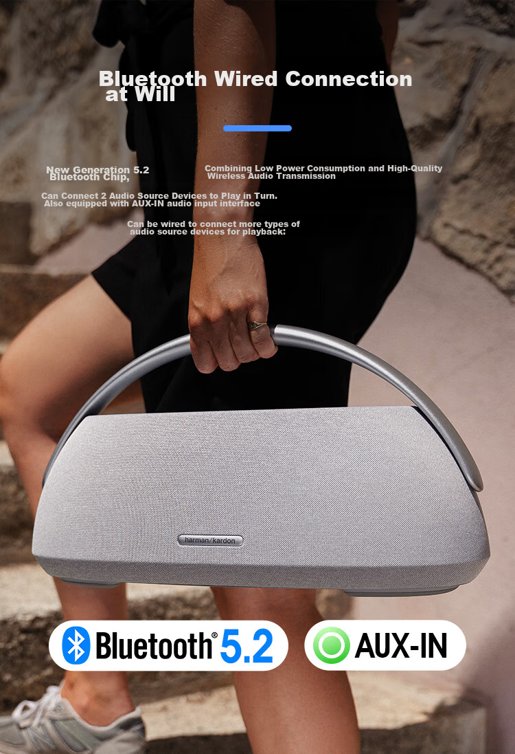 Портативная акустическая система Harman/Kardon GO+PLAY 3, Bluetooth 5.2, 160 Вт, 8 часов работы, серебристый