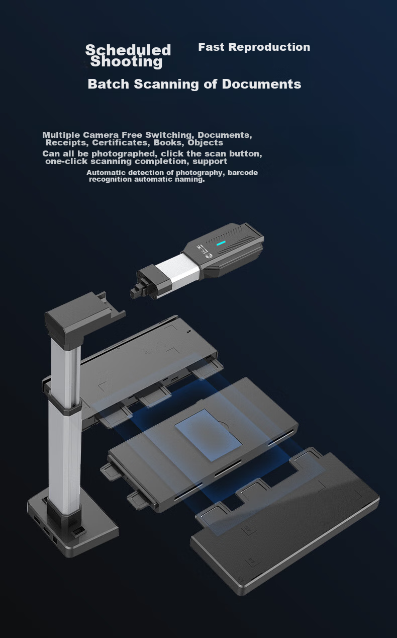Сканер Hanvon HW22, 22 Мп, формат A3, офисный высокоскоростной, непрерывное сканирование, запись видео, OCR