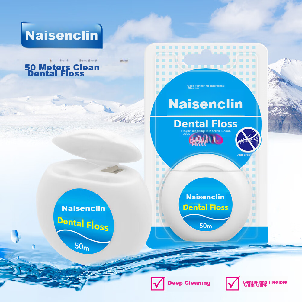 Зубная нить Naisenkelin, 50 м, для чистки межзубных промежутков и ухода за полостью рта