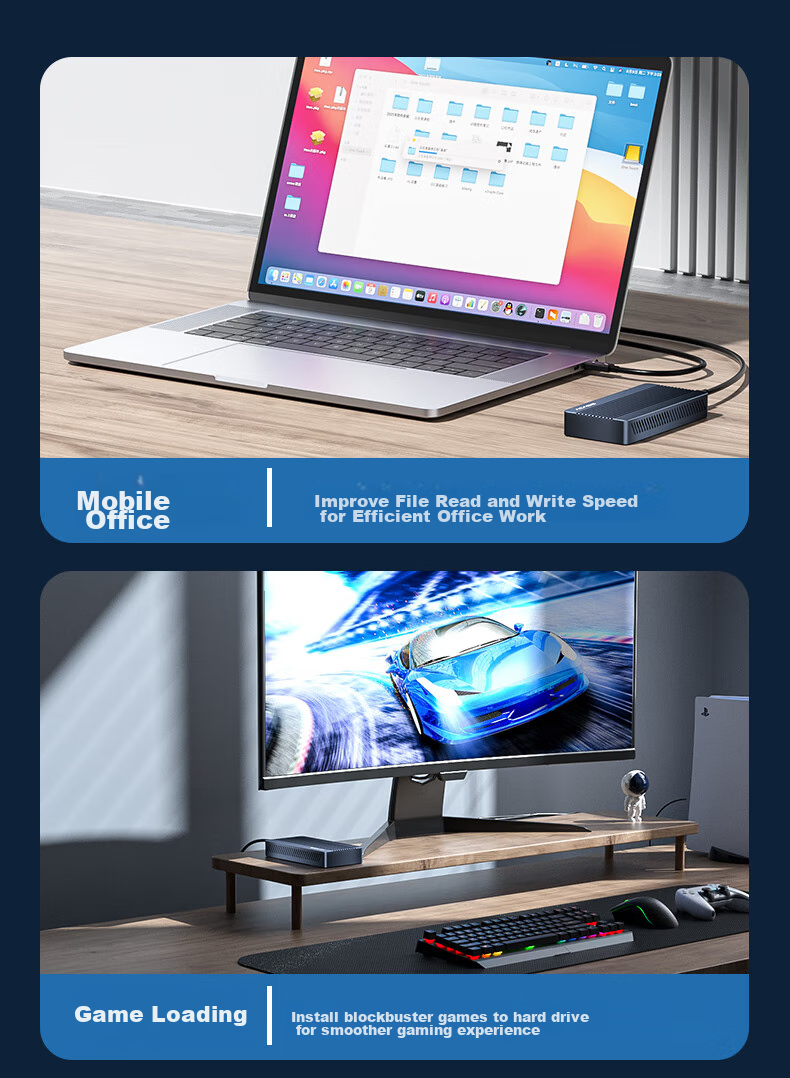 Внешний корпус Acasis TBU405ProM1 USB 4.0 NVMe M.2, 40 Гбит/с, Thunderbolt 5/4/3, для Apple Mac Mini, ноутбука, SSD