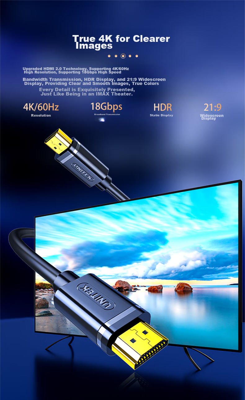 Кабель HDMI UNITEK 2.0