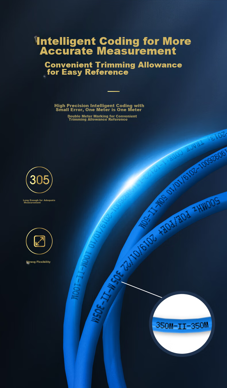 Сетевой кабель WANJEED CAT6A UTP, 10 Гбит/с, 23AWG, 100 метров, синий