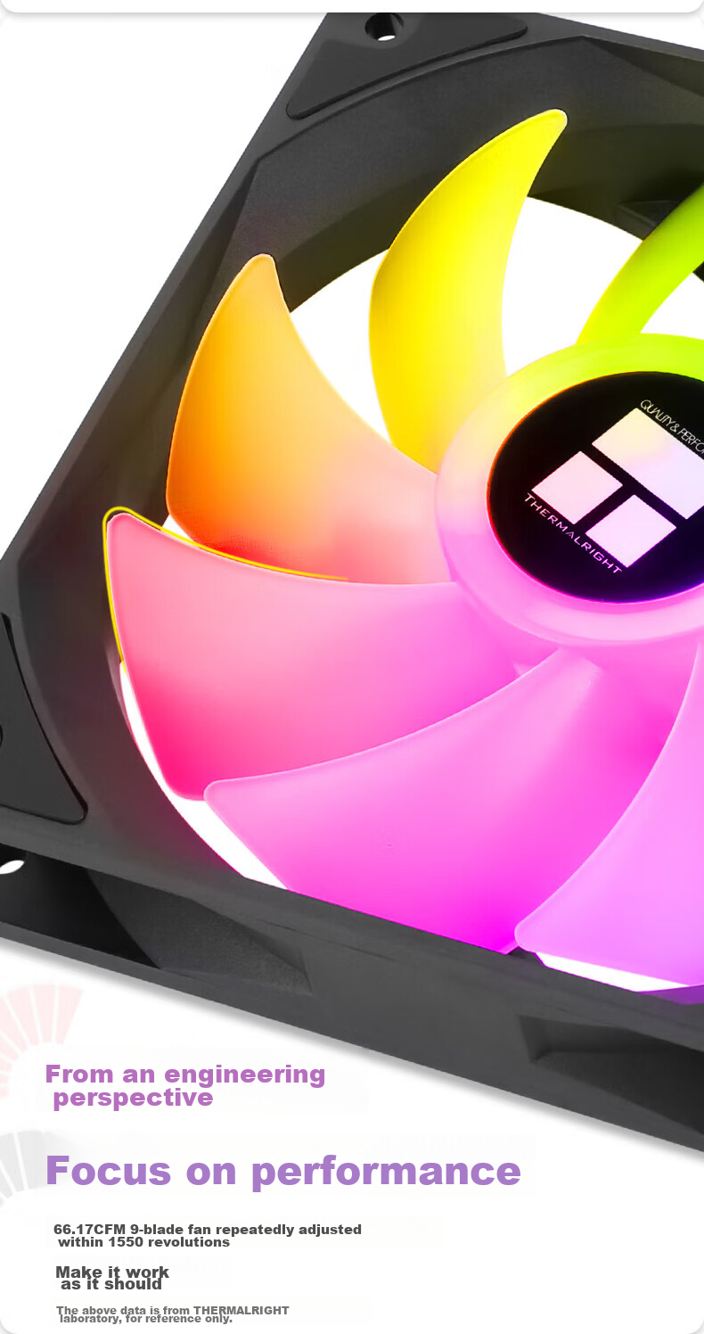 Комплект вентиляторов Thermalright TL-C12C X3 Black ARGB, 3 шт., 120мм, ARGB, PWM, 1550 RPM