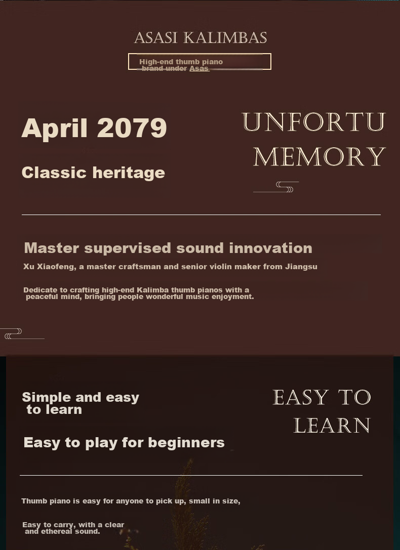 Калимба из черного ореха