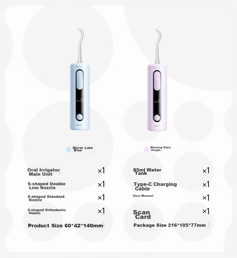 Usmile C20 Snow Mountain White, портативный ирригатор для полости рта, зубной очиститель, устройство для полоскания, подарок на Новый год и День святого Валентина