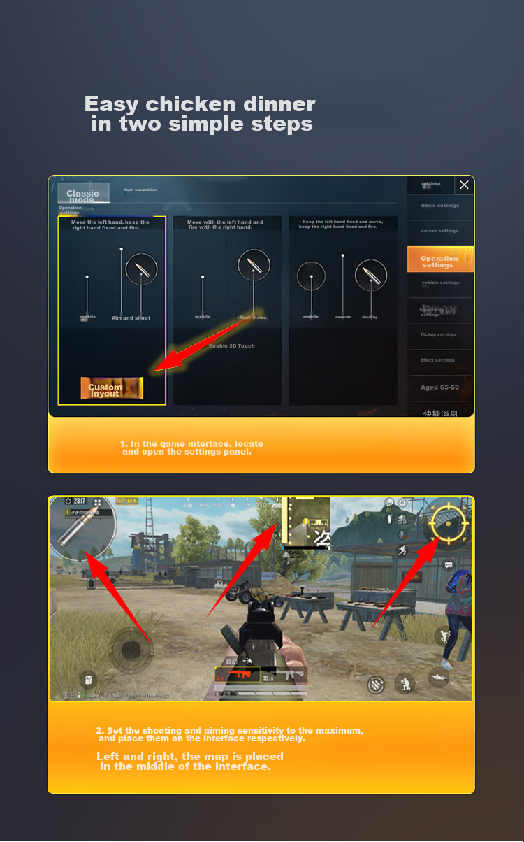 Игровой помощник BIAZE GT01 для мобильных игр, кнопка управления PUBG и Peace Elite, совместим с Apple и Android