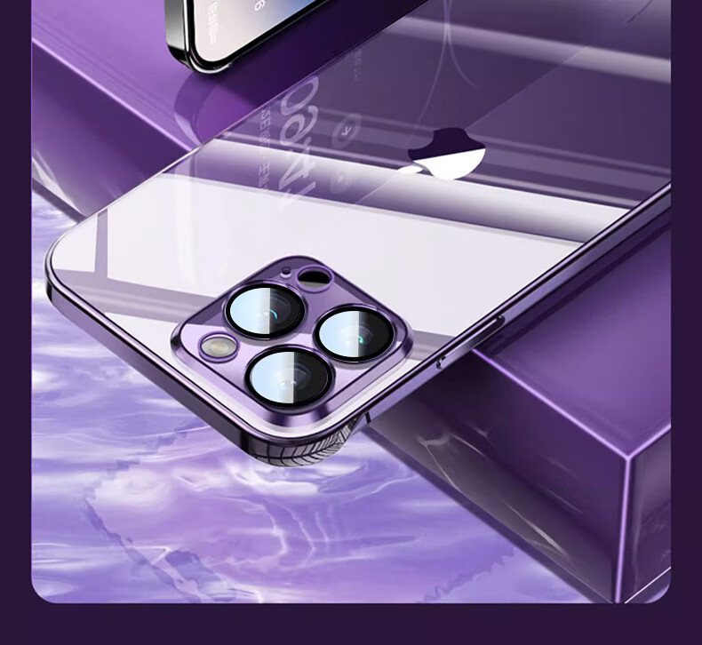 Чехол для iPhone 13 Pro Hongzhuo, прозрачный, с электроplated ободком, противоударный, с защитой от падений, черный графит