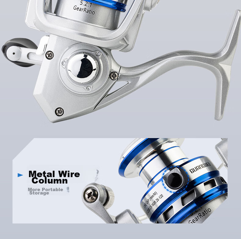 Рыболовная катушка GW 5000 Deep Line Cup Flashing Second Generation, спиннинговая, для ловли на блесну и рок-фишинга, с поплавком, снасти для рыбалки