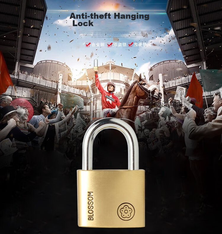 Замок BLOSSOM Copper Padlock BC9050, водонепроницаемый и устойчивый к ржавчине, для офиса, общежития, наружных складов, ворот и дверей отделений, 50 мм